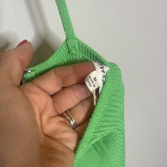 For Love And Lemons Keisha Maxi Dress -Green New Medium - Picture 14 of 16